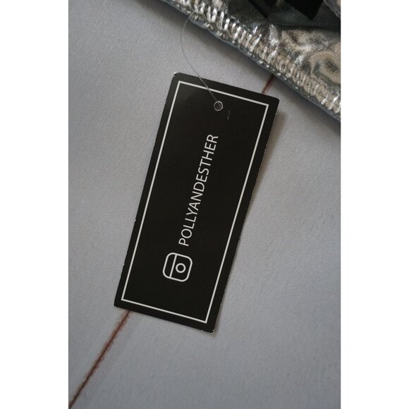 Just Polly New York Metallic Mini Skirt - Size XL, NWT - Picture 2 of 7